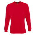 Red - Front - SOLS Mens Supreme Plain Cotton Rich Sweatshirt