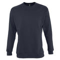 Navy - Front - SOLS Mens Supreme Plain Cotton Rich Sweatshirt
