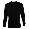 Black - Front - SOLS Mens Supreme Plain Cotton Rich Sweatshirt