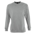 Grey Marl - Front - SOLS Mens Supreme Plain Cotton Rich Sweatshirt