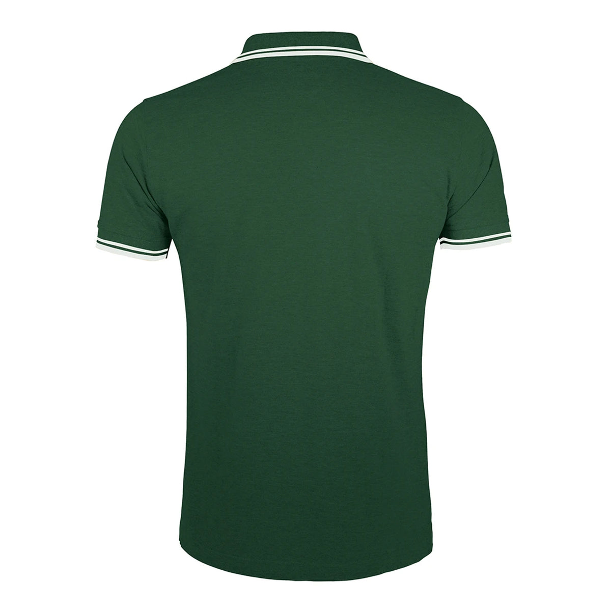 Forest-White - Back - SOLS Mens Pasadena Tipped Short Sleeve Pique Polo Shirt