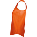 Burnt Orange - Side - SOLS Womens-Ladies Moka Plain Sleeveless Tank Top