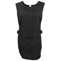Black - Front - Dennys Womens-Ladies Tabard Apron With Pocket