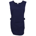 Navy - Front - Dennys Womens-Ladies Tabard Apron With Pocket