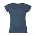 Denim - Front - SOLS Womens-Ladies Melba Plain Short Sleeve T-Shirt