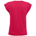 Dark Pink - Back - SOLS Womens-Ladies Melba Plain Short Sleeve T-Shirt
