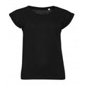 Deep Black - Front - SOLS Womens-Ladies Melba Plain Short Sleeve T-Shirt