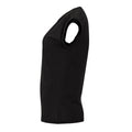 Deep Black - Side - SOLS Womens-Ladies Melba Plain Short Sleeve T-Shirt