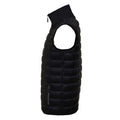 Black - Side - SOLS Mens Wave Padded Water Repellent Bodywarmer-Gilet