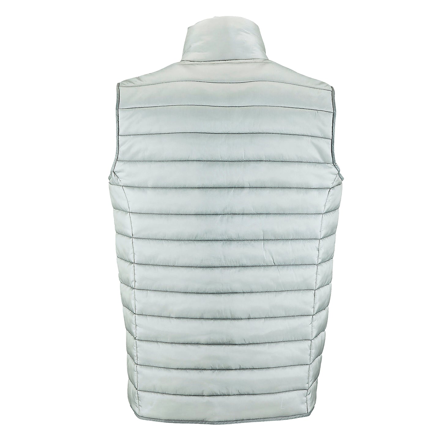 Metal Grey - Side - SOLS Mens Wave Padded Water Repellent Bodywarmer-Gilet