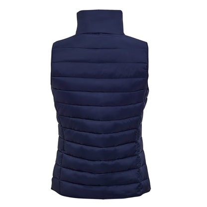 Navy - Back - SOLS Womens-Ladies Wave Padded Water Repellent Bodywarmer-Gilet