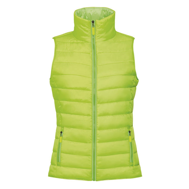 Neon Lime - Front - SOLS Womens-Ladies Wave Padded Water Repellent Bodywarmer-Gilet