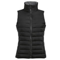 Black - Front - SOLS Womens-Ladies Wave Padded Water Repellent Bodywarmer-Gilet