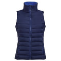 Navy - Front - SOLS Womens-Ladies Wave Padded Water Repellent Bodywarmer-Gilet