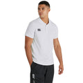 White - Side - Canterbury Mens Waimak Short Sleeve Pique Polo Shirt