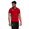 Red - Side - Canterbury Mens Waimak Short Sleeve Pique Polo Shirt