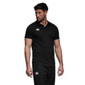 Black - Side - Canterbury Mens Waimak Short Sleeve Pique Polo Shirt