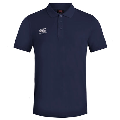 Navy - Front - Canterbury Mens Waimak Short Sleeve Pique Polo Shirt