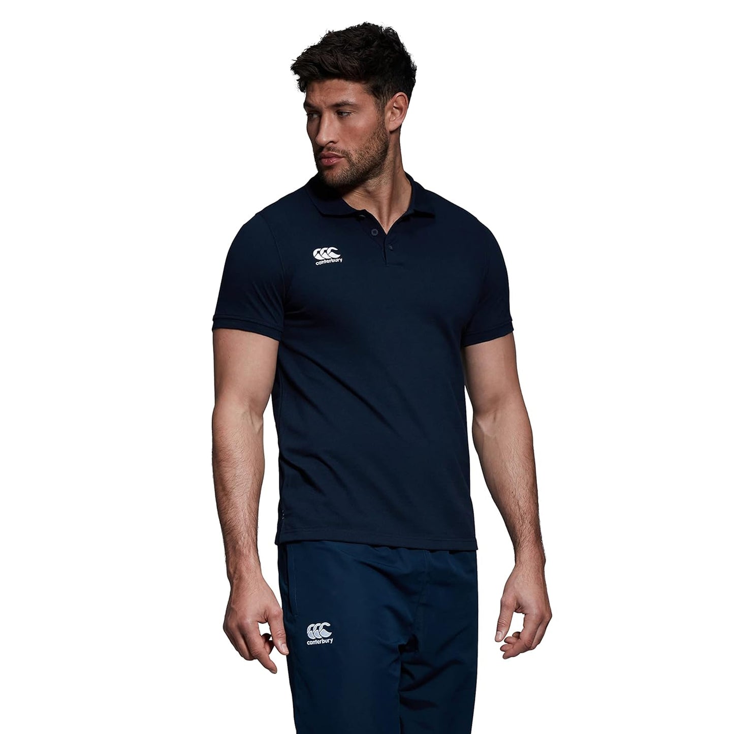 Royal - Side - Canterbury Mens Waimak Short Sleeve Pique Polo Shirt