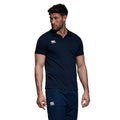 Navy - Side - Canterbury Mens Waimak Short Sleeve Pique Polo Shirt