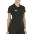 Black - Side - Canterbury Womens-Ladies Waimak Short Sleeve Pique Polo Shirt