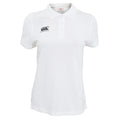 White - Front - Canterbury Womens-Ladies Waimak Short Sleeve Pique Polo Shirt