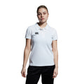White - Side - Canterbury Womens-Ladies Waimak Short Sleeve Pique Polo Shirt