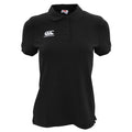 Black - Front - Canterbury Womens-Ladies Waimak Short Sleeve Pique Polo Shirt