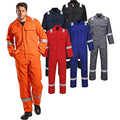 Orange - Back - Portwest Bizweld Iona Flame Resistant Work Overall-Coverall
