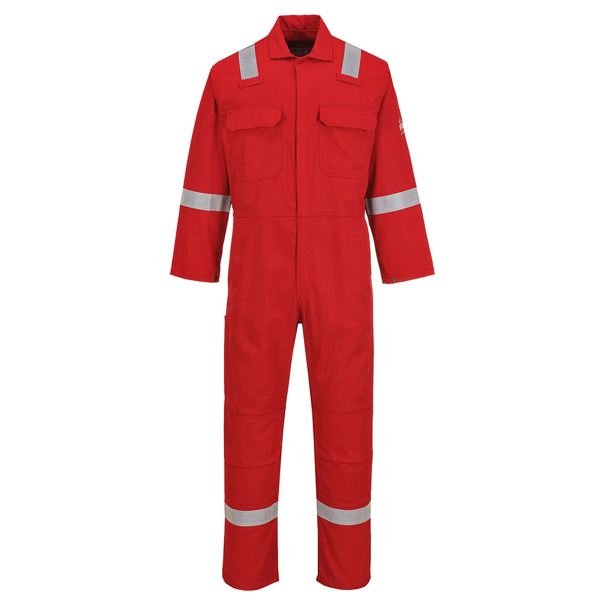 Red - Front - Portwest Bizweld Iona Flame Resistant Work Overall-Coverall