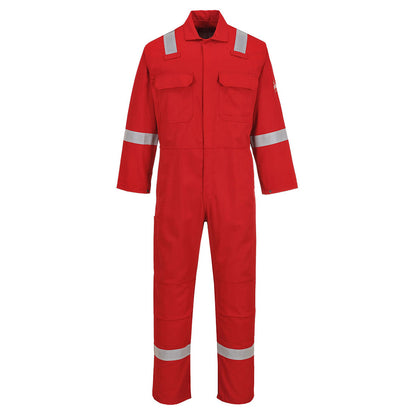 Red - Front - Portwest Bizweld Iona Flame Resistant Work Overall-Coverall