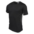 Black-Silver - Front - Kariban Proact Mens Quick Drying Contrast Sports T-Shirt