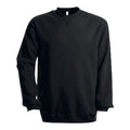 Black - Front - Kariban Mens Plain Crew Neck Sweatshirt