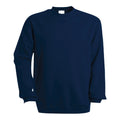 Navy - Front - Kariban Mens Plain Crew Neck Sweatshirt