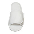 White - Side - Towel City Adults Unisex Open Toe Slippers