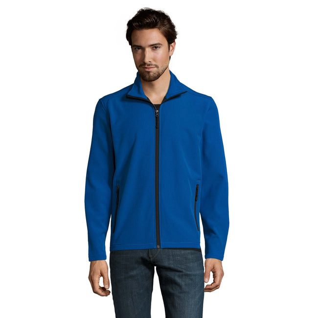 Royal Blue - Back - SOLS Mens Race Full Zip Water Repellent Softshell Jacket