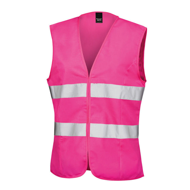 Fluorescent Pink - Front - Result Core Womens-Ladies Sleeveless Hi Vis Vest