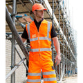 Fluorescent Orange - Back - Result Core Mens Zip Through Hi Vis Safety Tabard-Vest