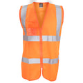 Fluorescent Orange - Front - Result Core Mens Zip Through Hi Vis Safety Tabard-Vest