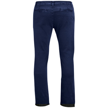 French Navy - Back - SOLS Mens Jules Chino Trousers