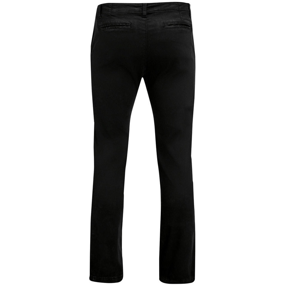 Black - Back - SOLS Mens Jules Chino Trousers