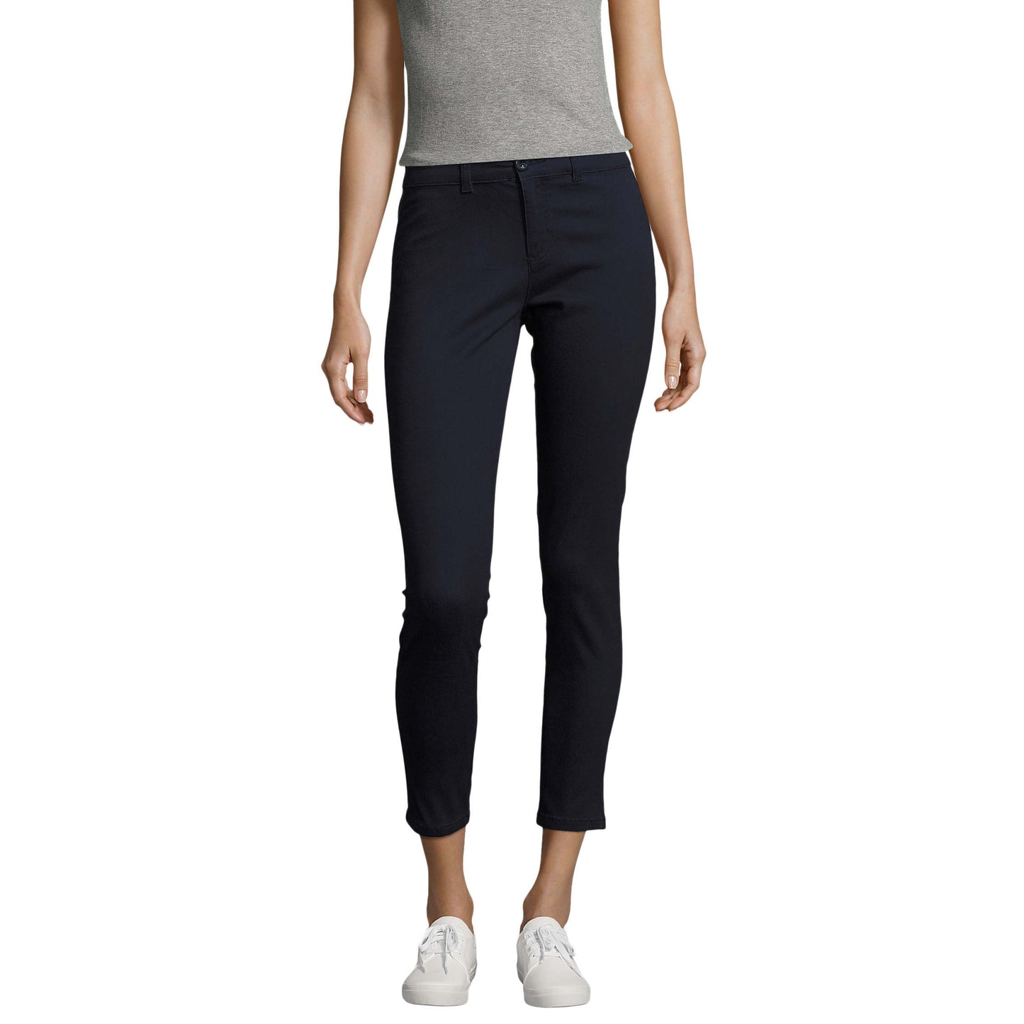 French Navy - Back - SOLS Womens-Ladies Jules Chino Trousers