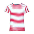 White-Red - Front - SOLS Childrens-Kids Miles Striped Short Sleeve T-Shirt