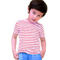 White-Red - Back - SOLS Older Childrens Miles Striped Short Sleeve T-Shirt
