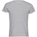 White-Navy - Back - SOLS Mens Miles Striped Short Sleeve T-Shirt