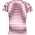 White-Red - Back - SOLS Mens Miles Striped Short Sleeve T-Shirt