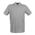 Heather - Front - Henbury Mens Modern Fit Cotton Pique Polo Shirt