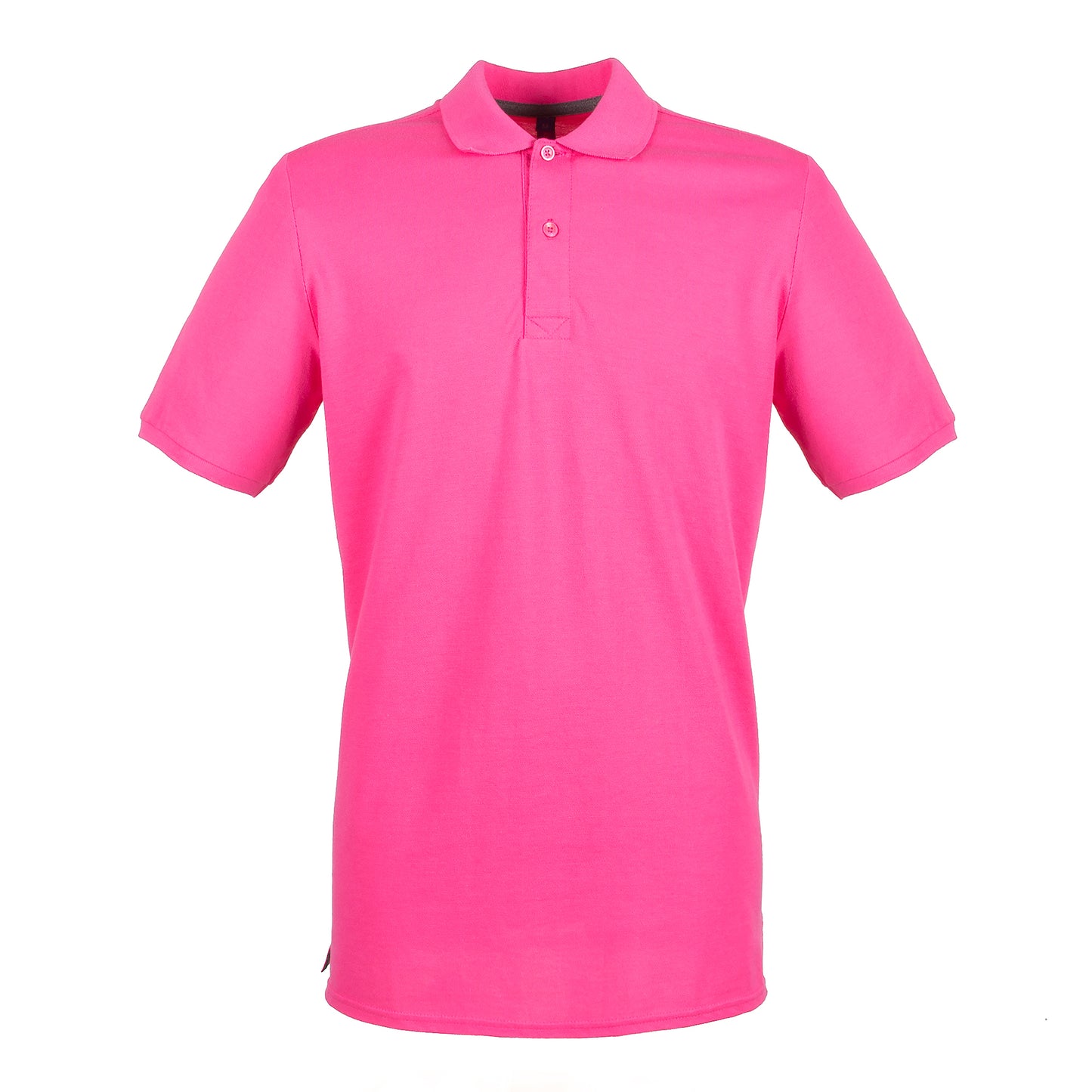Fuchsia - Front - Henbury Mens Modern Fit Cotton Pique Polo Shirt
