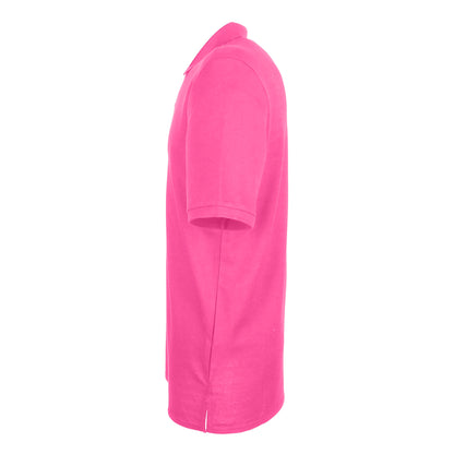 Fuchsia - Side - Henbury Mens Modern Fit Cotton Pique Polo Shirt