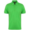 Lime - Front - Henbury Mens Modern Fit Cotton Pique Polo Shirt